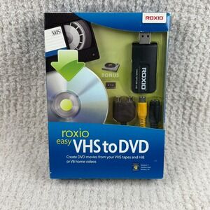 Roxio Easy VHS to DVD Video Capture USB Device Kit for Windows 7 Vista XP 242500